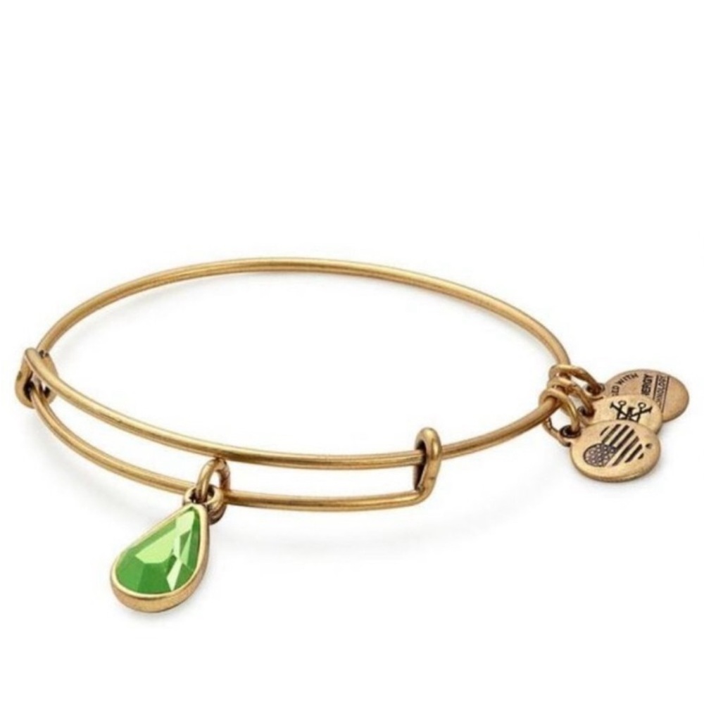 Alex and Ani Teardrop Peridot Charm Bracelet